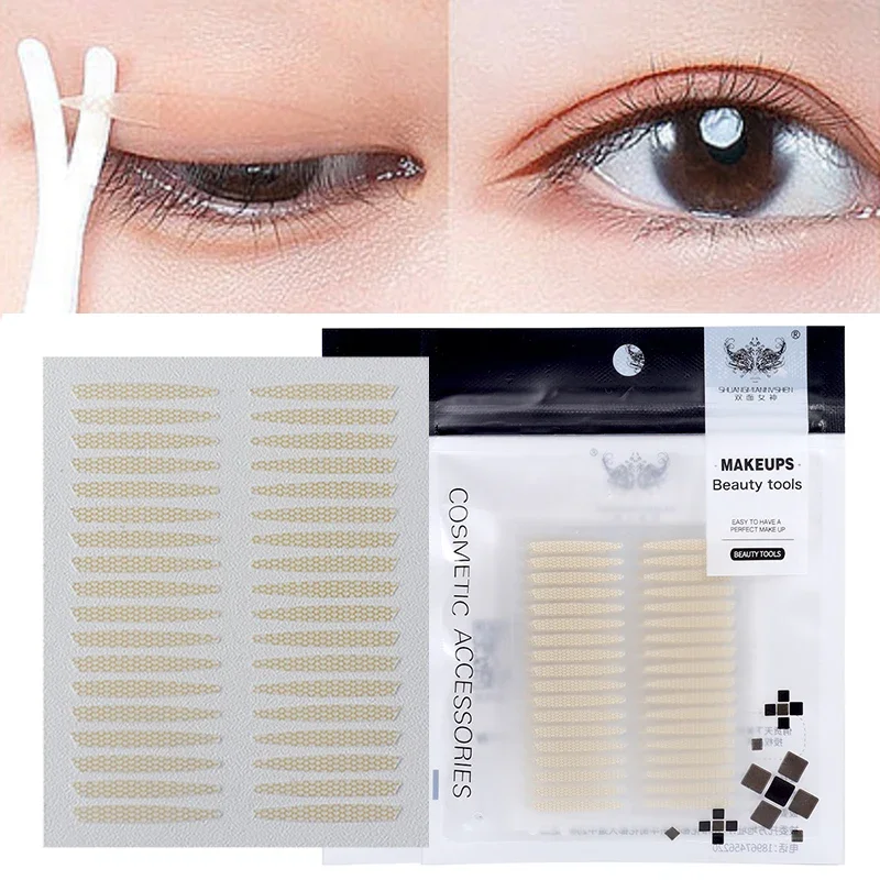 

Lace Mesh Eyelid Stickers Breathable Natural Double Eyelid Tape Big Eyes Lift Beige Strips Non-marking Self-adhesive Eyes Tools