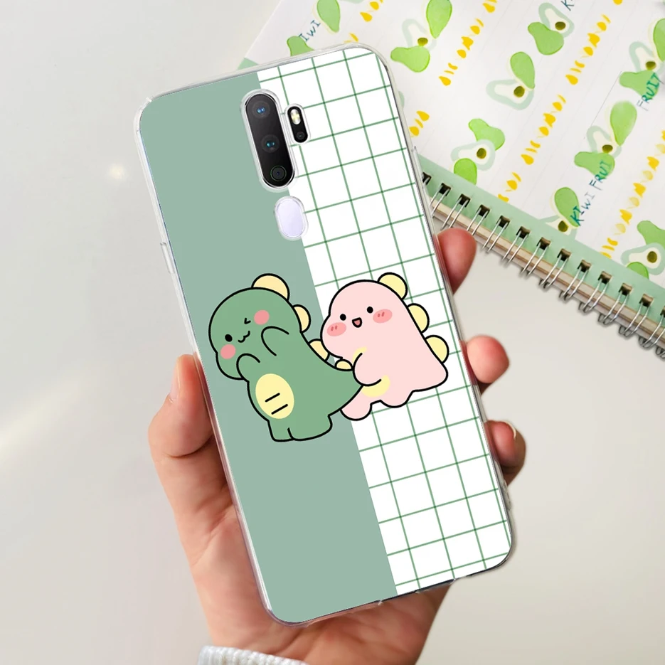 Stylish Painted Clear Silicone Phone Case, Soft Protective Cover
