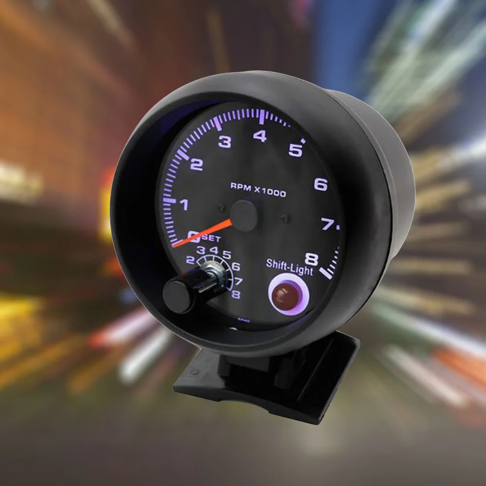 

Car Tachometer Car Gauge 3.75 Inch Turbo Boost Gauge Alarm White Light Universal Meter