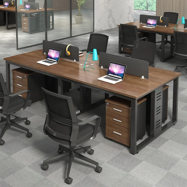 Wholesale CEO manager mdf wooden metal frame table l shape office partition workstation office work table