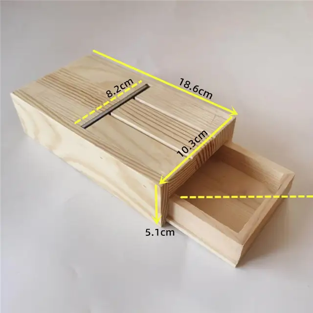Wooden Soap Beveler Planer Wooden Box Loaf Soap Candle Mold Cutter Craft Tools with Storage Box for Soap Candle Making Tools
