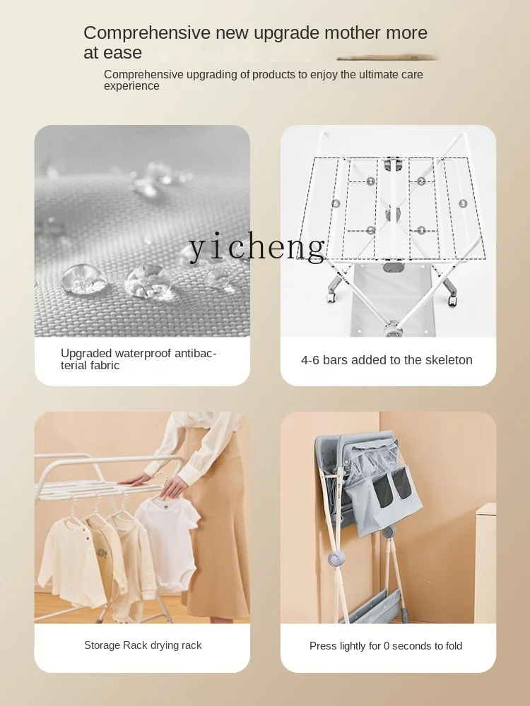Tqh Diaper-Changing Table Baby Care Desk Bath Integrated Baby Diaper Changing Nursing Table Foldable Removable Care