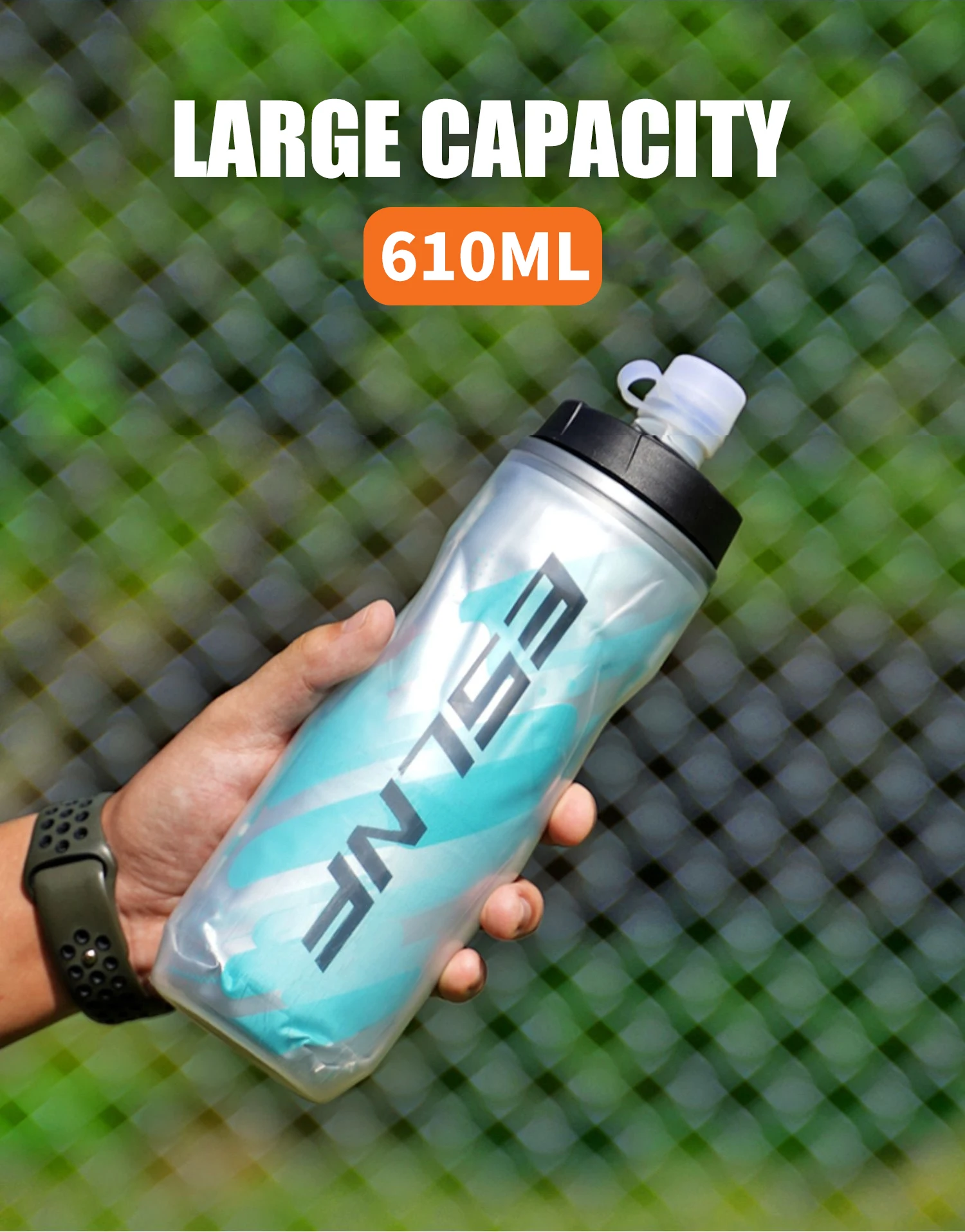 ESLNF Bicycle Water Bottle Ice Protection Sports Water Bottle Large Capacity Fitness Water Cup Outdoor Cycling Water Cup Accesso