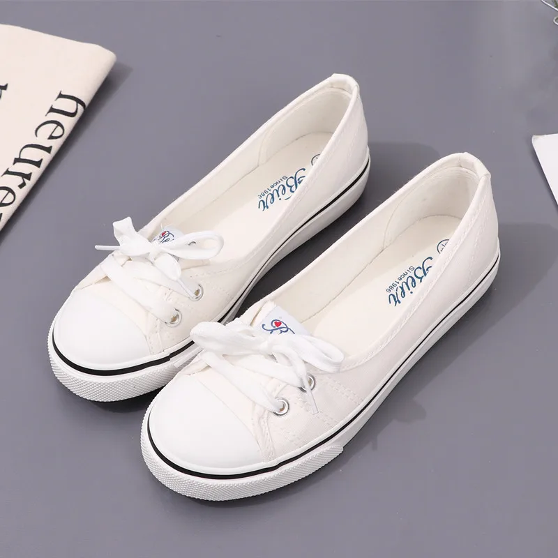 Women's Canvas Shoes Small White Shoes Women's Everything Literary Light Mouth Summer
