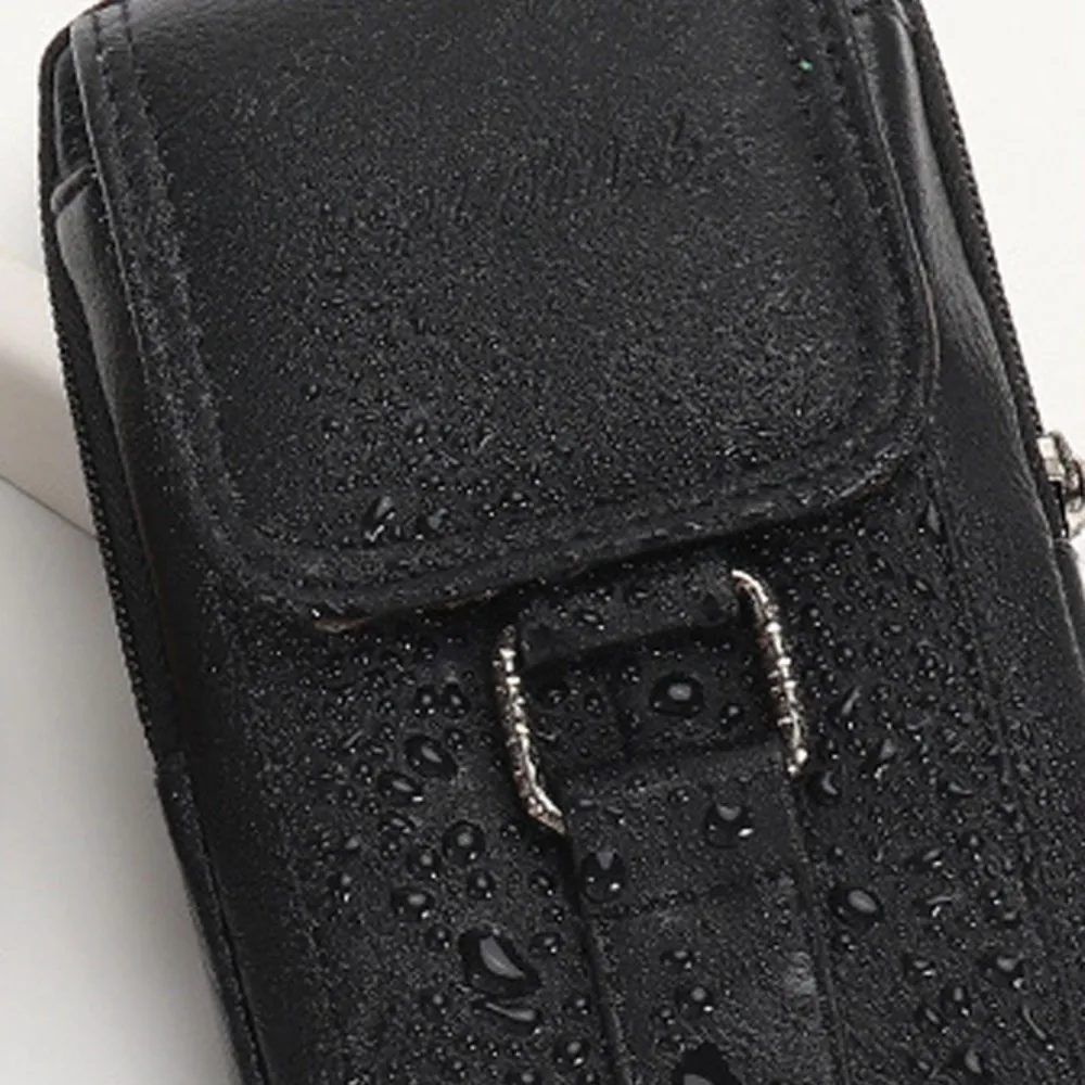 Large Capacity Double-Layer Belt Clip Phone Pouch with Strap