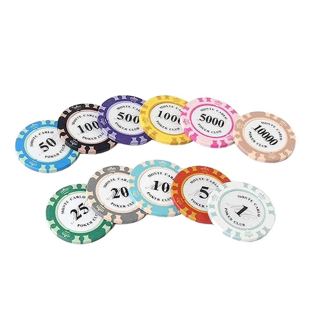 Poker Chips Texas Macau Chip Tokens Playing Mahjong Money Family's Crystal Poker Card Baccarat Code Chess Card Room
