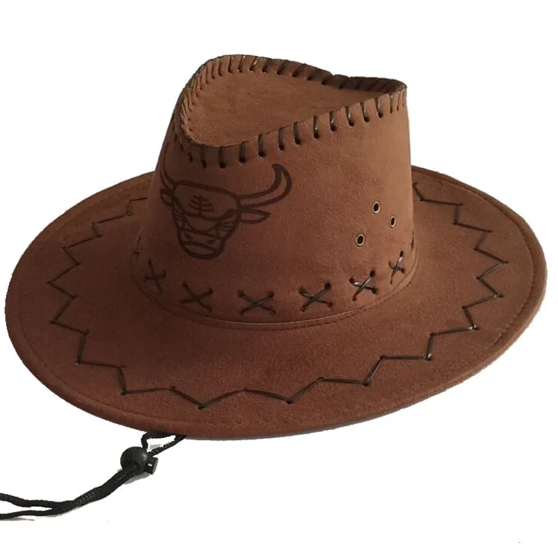 Chapeau De Cowboy En Daim – Homme, Taille M, Marron, Occasion