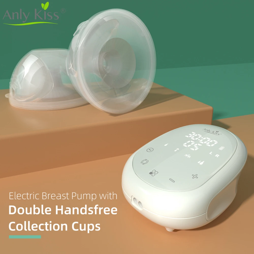 Anly Kiss 4 Modes Hands Free Wearable Electric Double Breast Pumps Portable Smart Silicone Breastfeeding Pump double electric breast pump