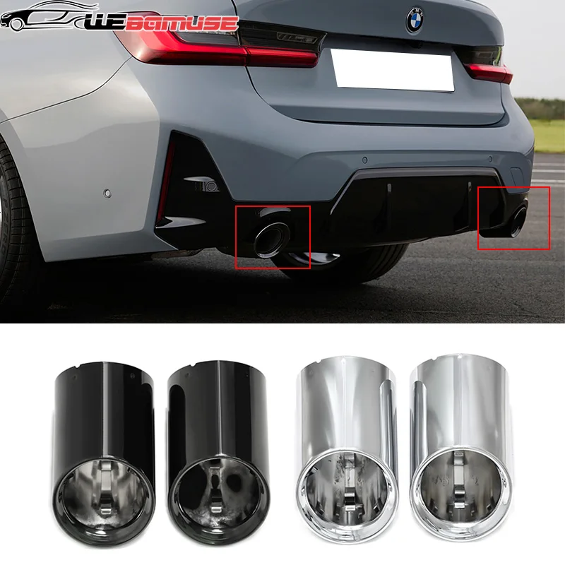 METYOUCAR Stainless Steel Car Tail Muffler Exhaust Pipe Output Cover Fit For Mercedes Benz Abceclaclsglcglegls Black - View #10