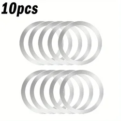 Enhanced Magnetic Plate Ring Stickers for Wireless Charging - 10 Pack (WHITE)