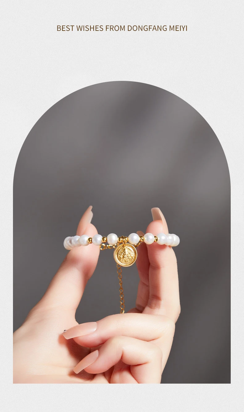 Natürliche Perle Stilvolle Kette Armband Hohe Qualität Weiße Perle Strang Armband Für Frauen Mode Schmuck Mädchen Geburtstag Geschenk – Detail 3