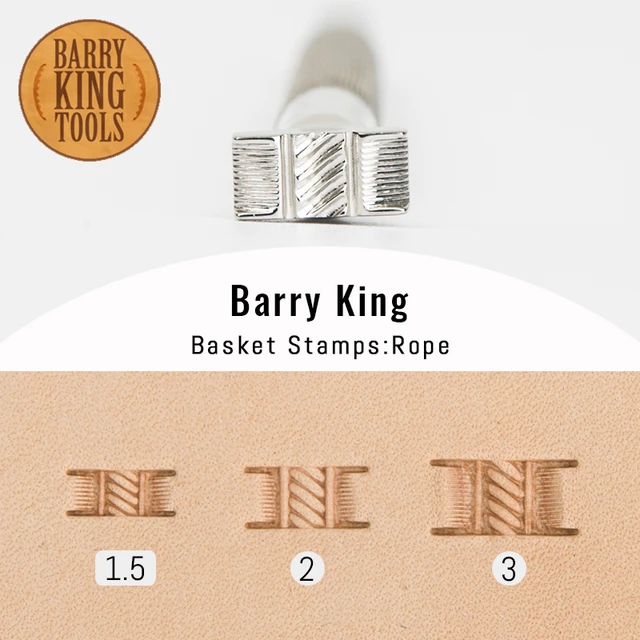 BARRY KING TOOLS Basket Pattern Leather Stamping Tool Single Rope