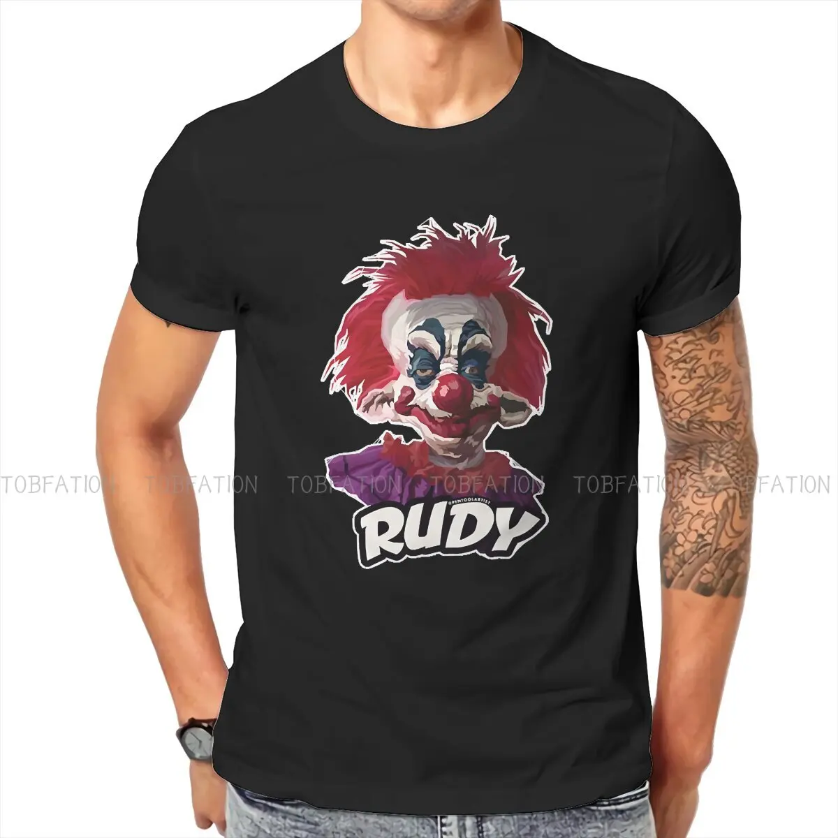 Rudy Classic Round Collar Tshirt Killer Klowns Dallo Spazio Esterno Film Horror Tessuto Classic T Shirt Abbigliamento Uomo Oversize