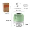 100ML 23W Garlic Mincer Masher Meat Grinders 304 Stainless Steel Blades USB Charging Rechargable for Vegetables Onions Spices 6