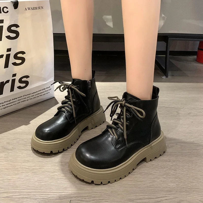 2023 New Platform Women Boots Thick Bottom Woman Shoes Classics Boots Fashion Ankle Boots Ladies Casual Loafers Female Shoes