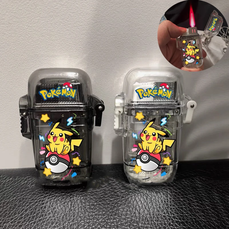 Kawaii Pikachu Pokemon Lighter Cigarette Lighter Windproof pink flame