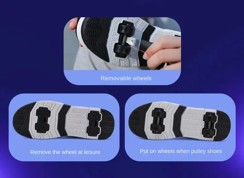 Description Picture 6 of itemFashion Roller Skate Shoes Kids Children Casual Sports Toy Gift Games Boys 4 Wheels Sneakers Girls Boots Ultra Light Rollerskate