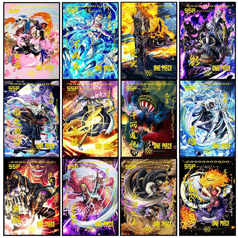 Anime One Piece Rare Ssp Flash Card Hancock Jinbe Buggy Kuzan Borsalino Collection Toy Solitaire Regalo Di Compleanno Di Natale