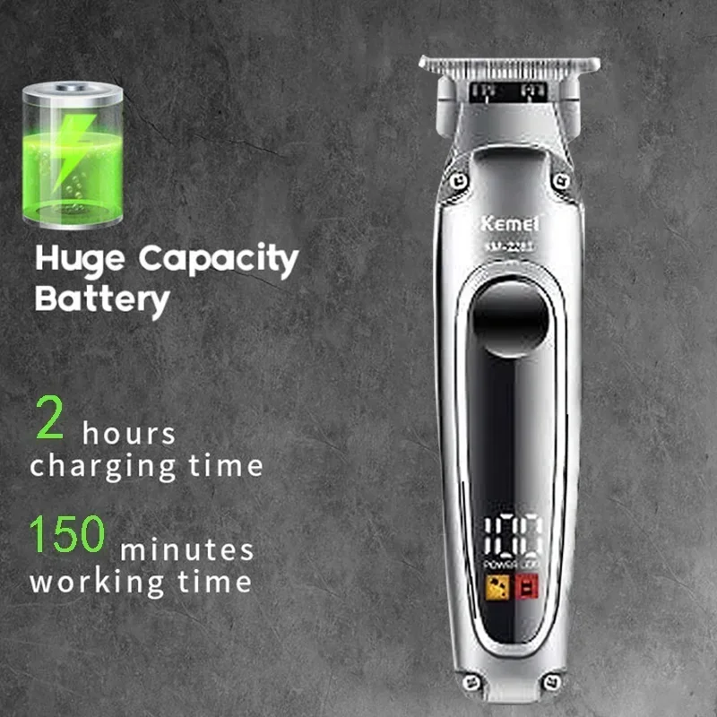 Kemei 2261 Men's Hair Trimmer Beard For Men Hair Clipper Rechargeable Electric Trimer Zero Gap Haircut Kit Machine