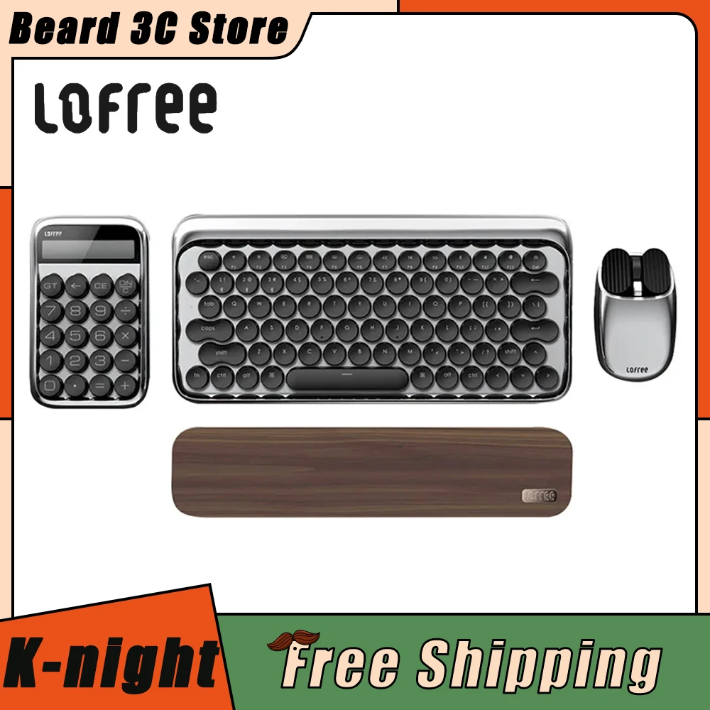 Lofree Knight Bluetooth Tastiera Meccanica Mouse Calcolatrice Tuta Macchina Da Scrivere Tastiera Retroilluminata Pc Gamer Accessori Laptop Office