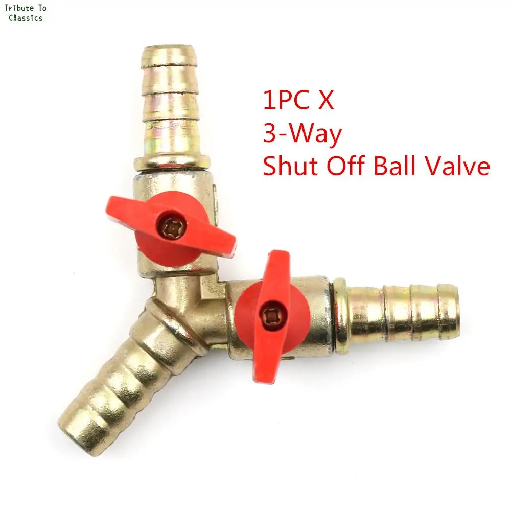 

Clamp Fitting Hose Barb Fuel Water Oil Gas For Garden Irrigation Automotive 3/8" 10mm Brass Y 3-Way Shut Off Ball Valve