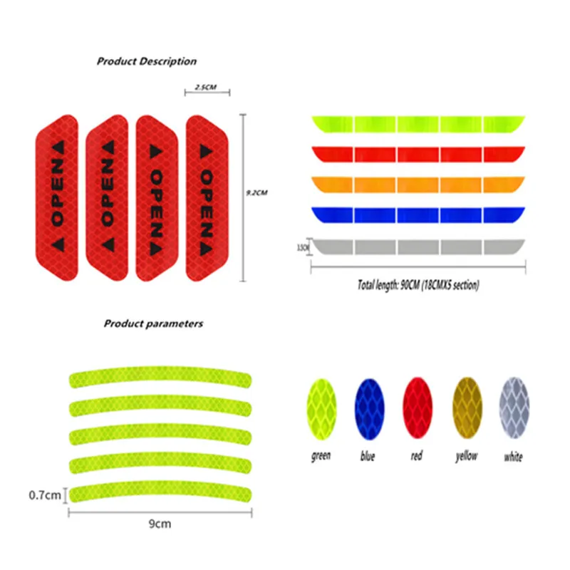 Reflective Wheel & Door Warning Tape 6