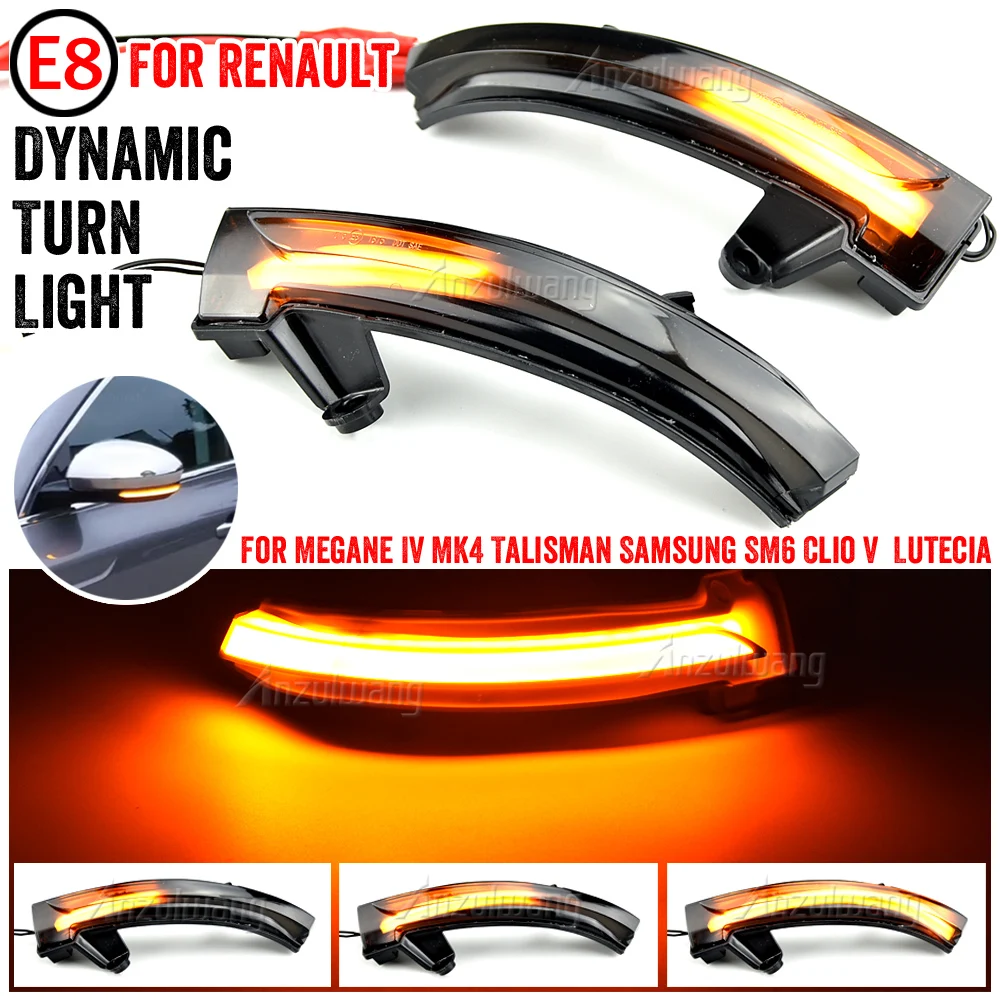 Per Renault Megane 4 Iv Talisman Clio 5 V Led Dinamico Specchio Laterale Indicatore Di Direzione Indicatore Sequenziale Lampada Lampeggiante