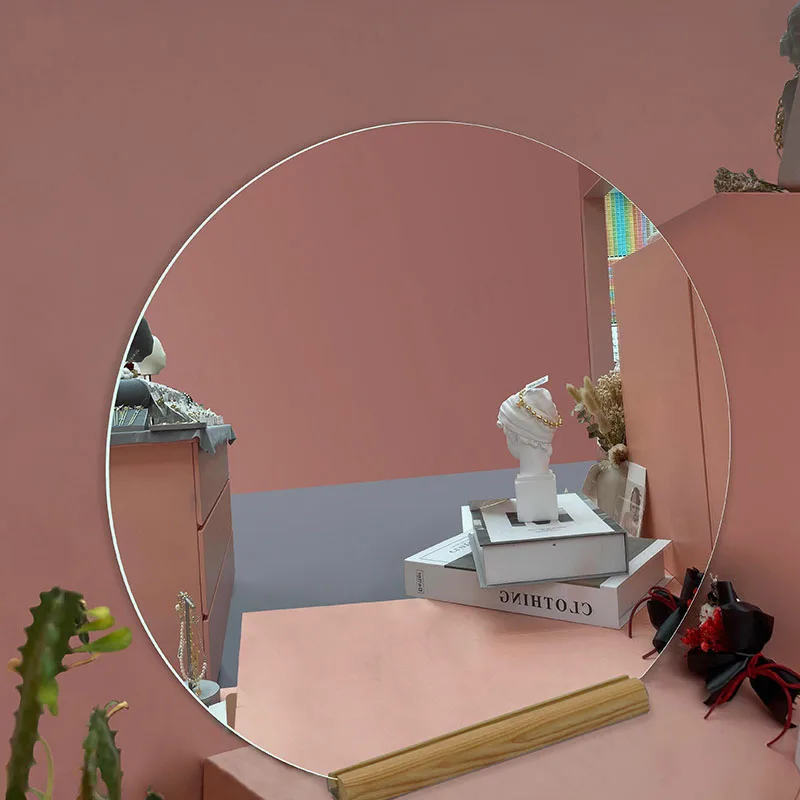 

Shower Desk Round Table Decorative Mirror Bathroom Korean Cosmetic Home Room Decor Mirror Makeup Miroir Mural Vanity Mirror