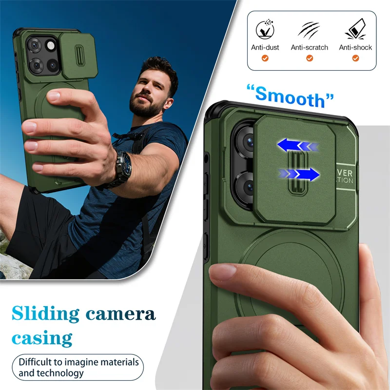 Armor Shockproof Case with Magnetic Charging and Foldable Stand