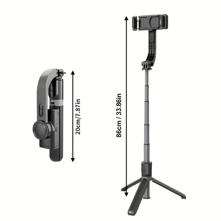 L08 1-Axis Handheld Gimbal Stabilizer Wireless Bluetooth Remote Smartphone Live Broadcast VLOG Selfie Stick Tripod Standfor