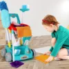 New Simulation Cleaning Tool Sweeping Toy Vacuum Cleaner Cleaning Kit Tool Trolley Baby Play House Housework Toys Gifts For kids 1