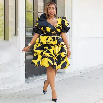 Alternative view of Ebere V Neck Layered Gown