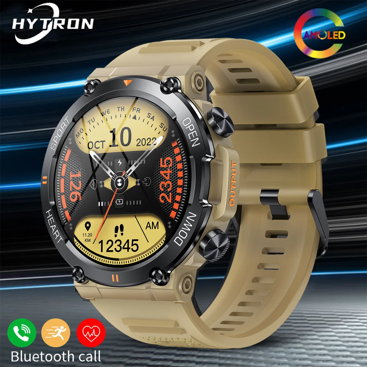 

New Outdoor Sport Smart Watch Men 400mAH Large Capacity Battery 360*360 AMOLED HD IP68 Waterproof Fitness Smartwatch for xiaomi