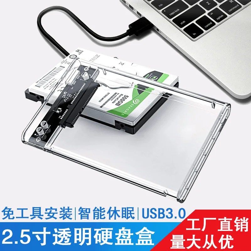 

Transparent HDD Case SATA to USB 3.0 Hard Drive Case External 2.5'' HDD Enclosure for HDD SSD Disk Case Box Support UASP