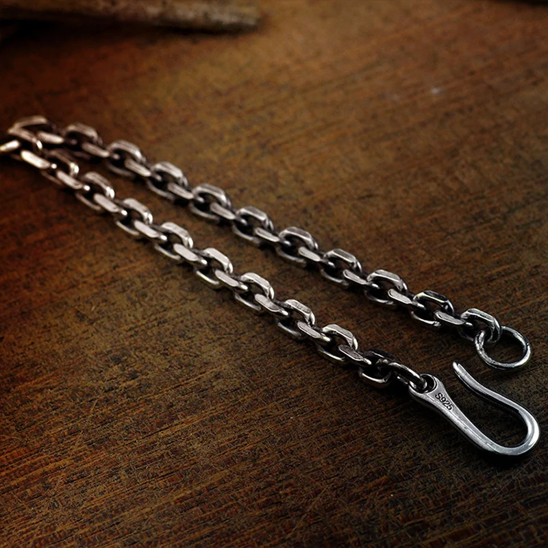 

SO Personality Atmosphere Taiwan Chain Retro Old Men's Bracelet Fashion Trendy Men's Too Angle Chain Couple Bracelet for Man