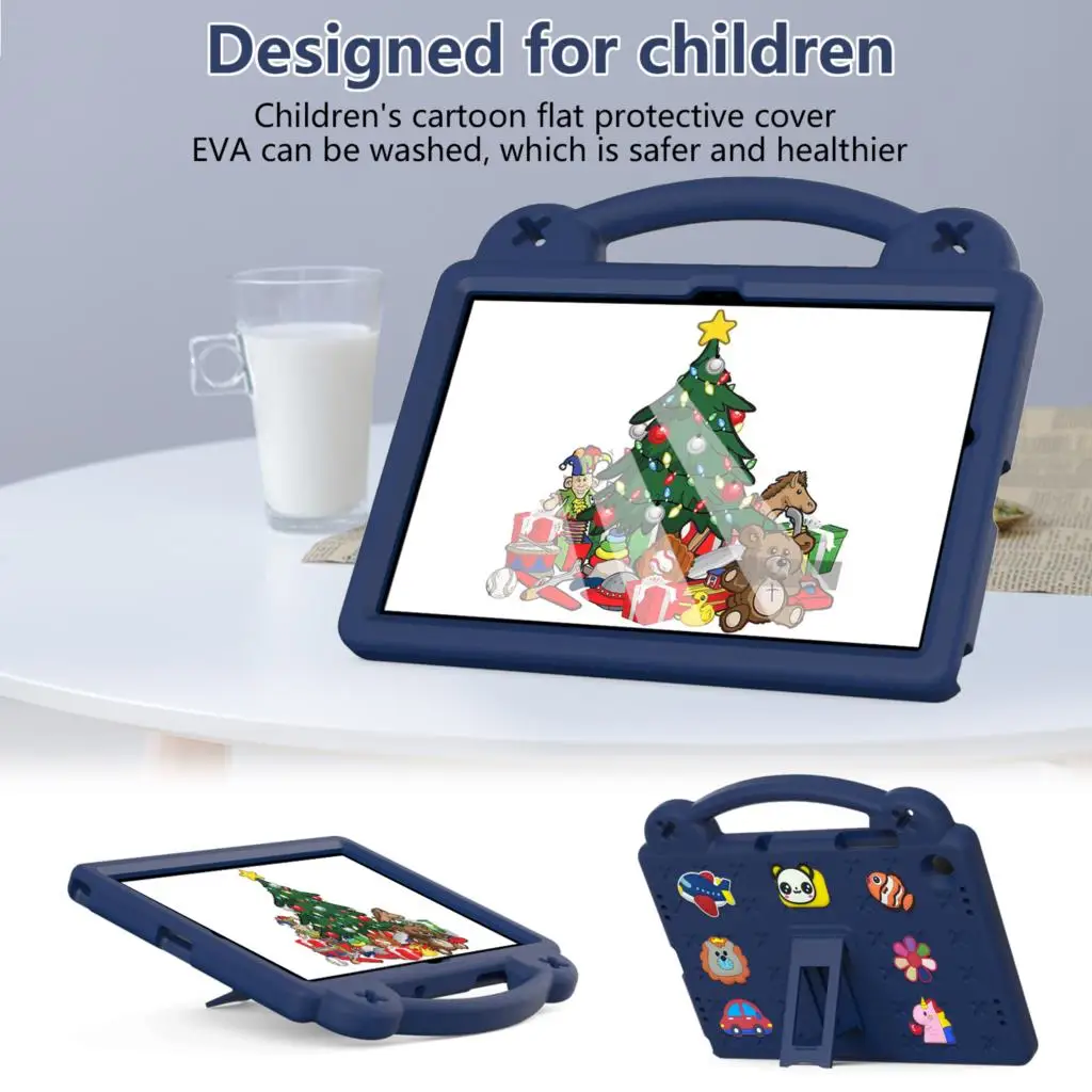 어린이용 EVA 스탠드 케이스, 삼성 갤럭시 탭 A9 S9 S8 S7 플러스 A8 10.5 SM-X200 X205 X207 S6lite 10.4 P610 P613 A7 lite8.7 DIY 커버
