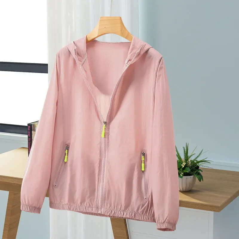 

2024 Summer Sunscreen Jackets For Women Men Outdoor Ultraviolet-Proof Windbreaker Thin Breathable Couple Zipper Hooded Coats