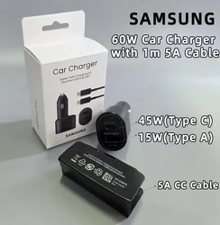 High - Power Type C Car Charger with Fast Charging Cable - Charger with cable