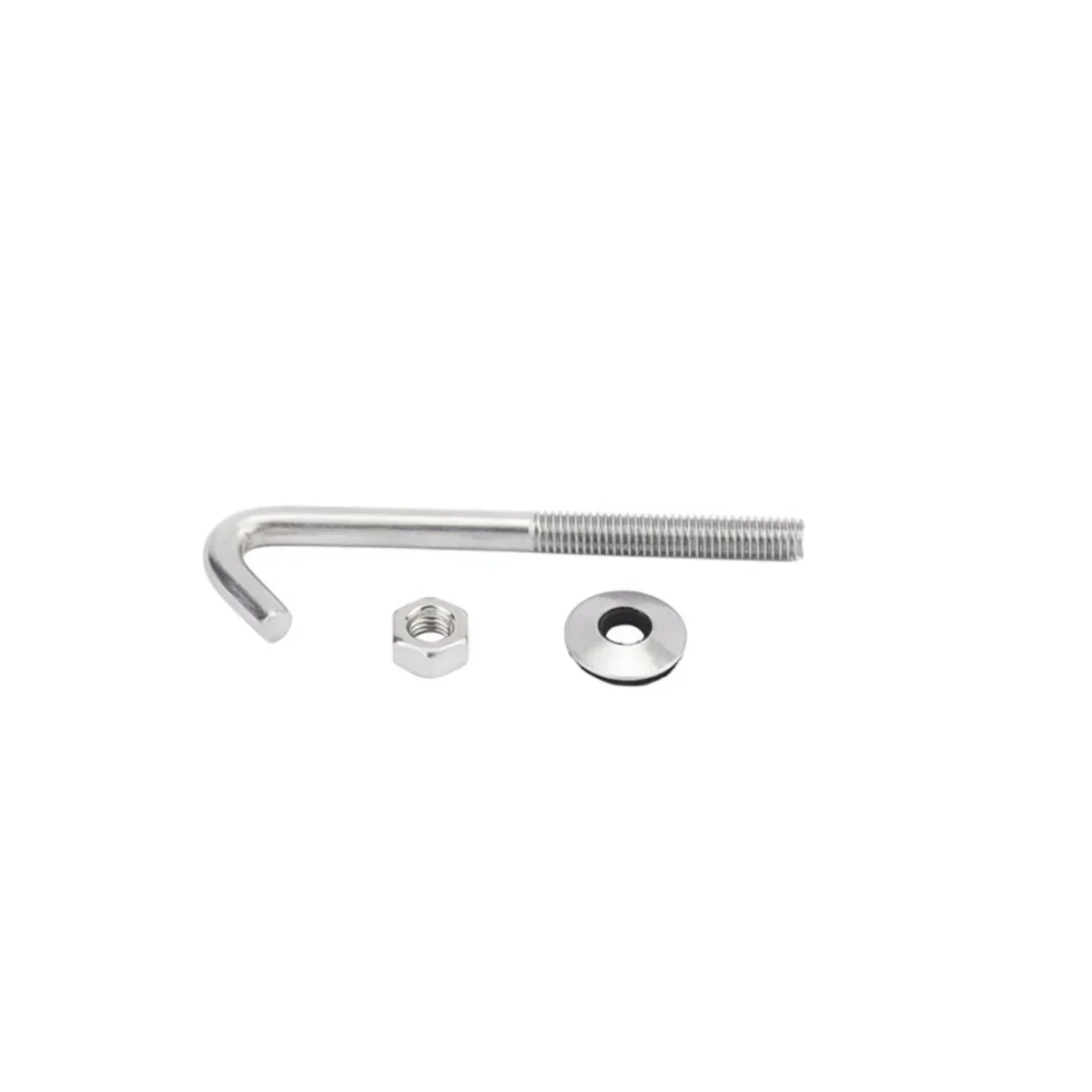 304 Stainless Steel Square Hook Irregular Screw / Right Angle Hook Bolt