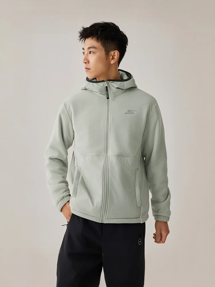  플리스 재킷 남녀공용 부드럽고 편안한 따뜻한 방수 및 내유성 땀 방지 후드 지퍼 클로저 스포츠웨어