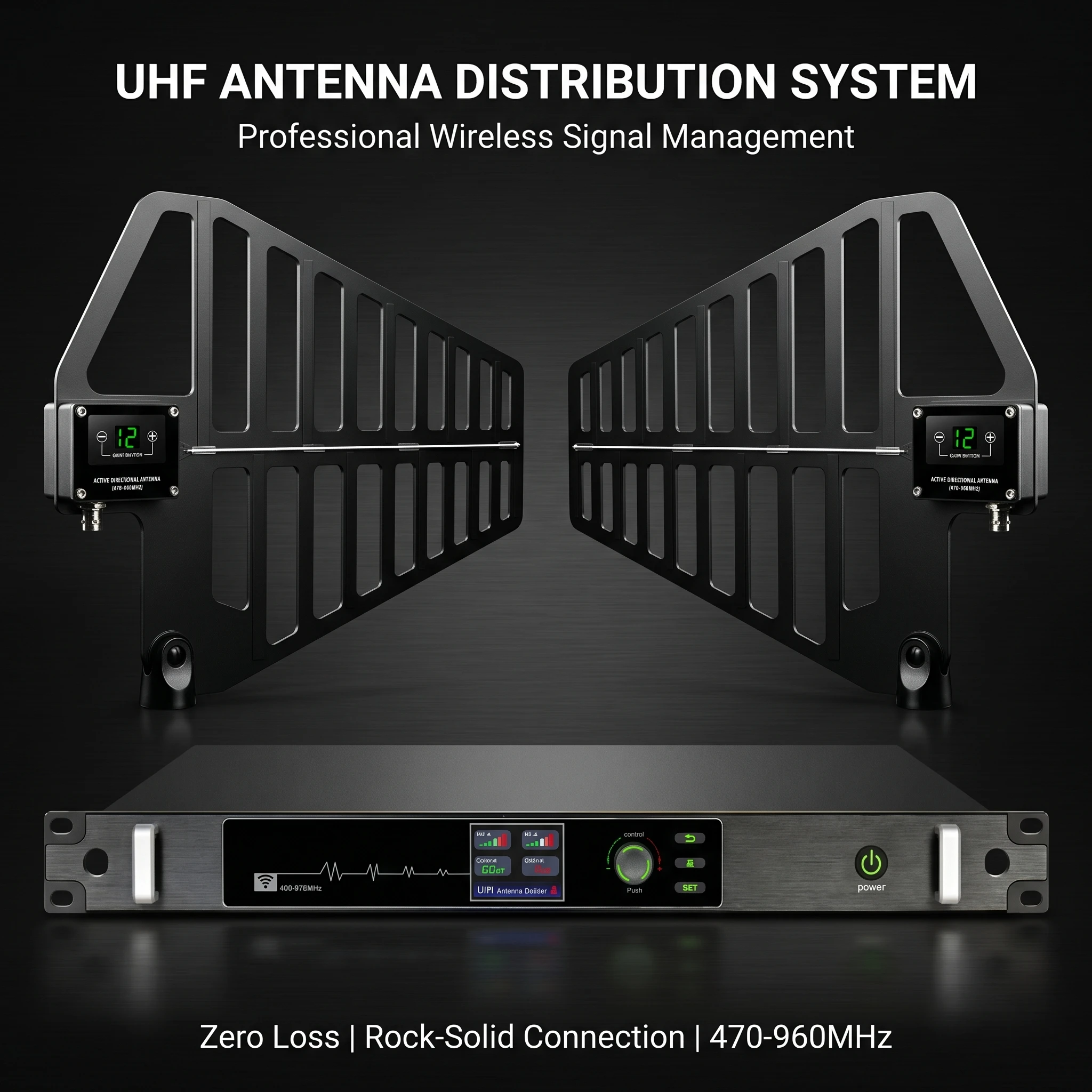 폴킷슨 AT-10pro 안테나 분배 시스템 470-960MHz 제로 손실 초강력 연결 전문 무선 신호 증폭기