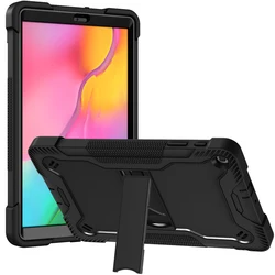 Rugged Shockproof Tablet Case with Built - in Kickstand for Tab A 8.0 T290 T295 (Black)