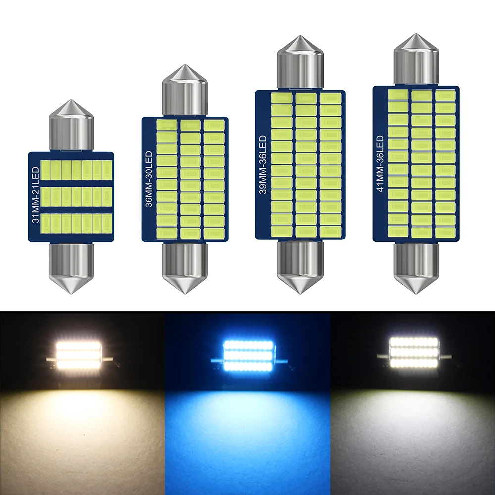 C10W C5W LED Canbus Festoon 31mm 36mm 39mm 42mm for car Bulb Interior Reading Light License Plate Lamp White Free Error LED BULB