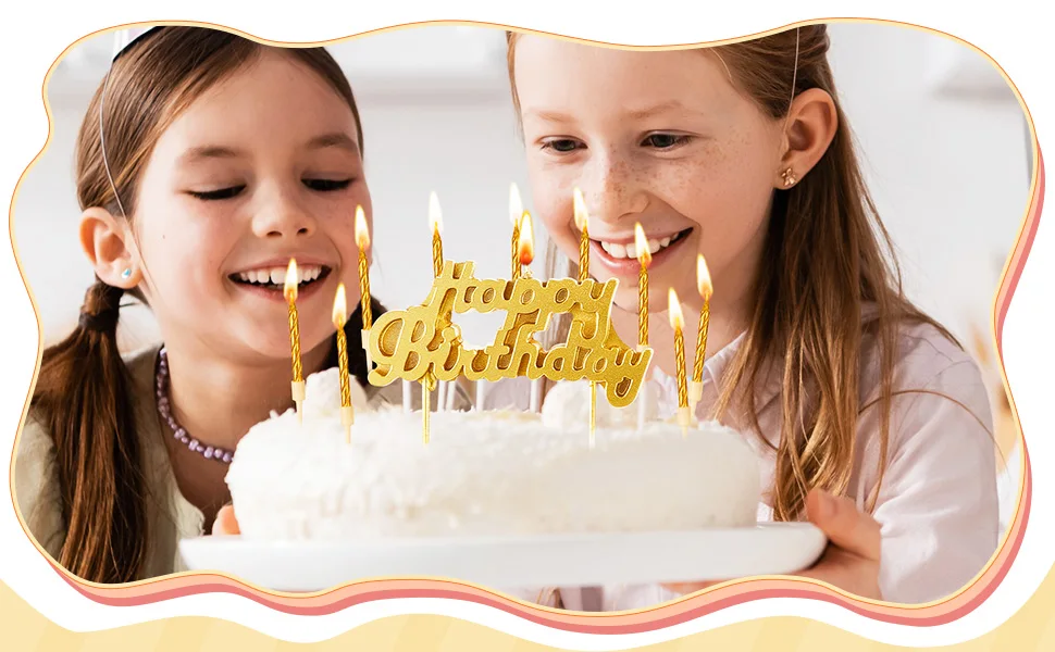 Geburtstagskerzen Buchstaben-Kuchenaufsatz mit Kurzen Dünnen Spiralkerzen für Kuchendekoration Geburtstagsdekoration Partyzubehör – Detail 3