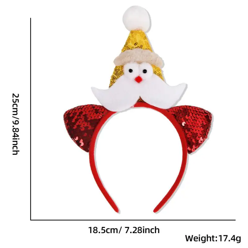 Christmas Headband Cartoon Antler Xmas Tree Headwear Noel Clown Hat Hair Clip Natal Navidad Merry Christmas Happy New Year