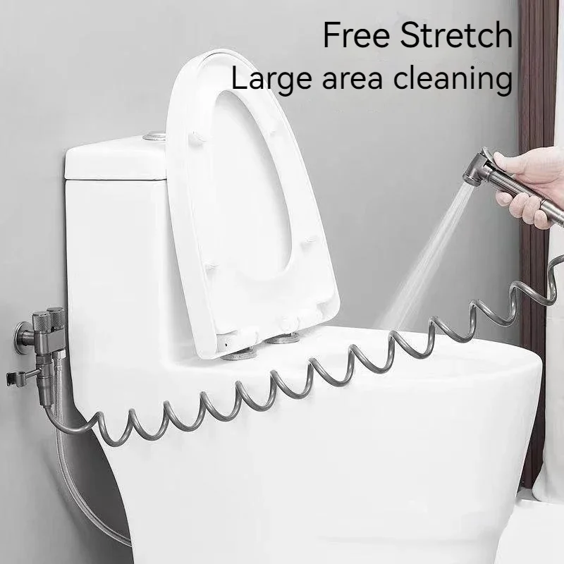 Handheld Bidet Toilet Spray Gun Set Stainless Steel Bathroom Cleaning Women Washing Portable Spray Gun Bathroom Accessories 6