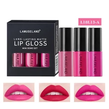  LAMUSELAND 12Pcs/Set Long-Lasting Waterproof Lipstick Matte Lip Gloss Demo Set 12 Colors Mini Lipgloss Makeup Gift Box #L18L12 