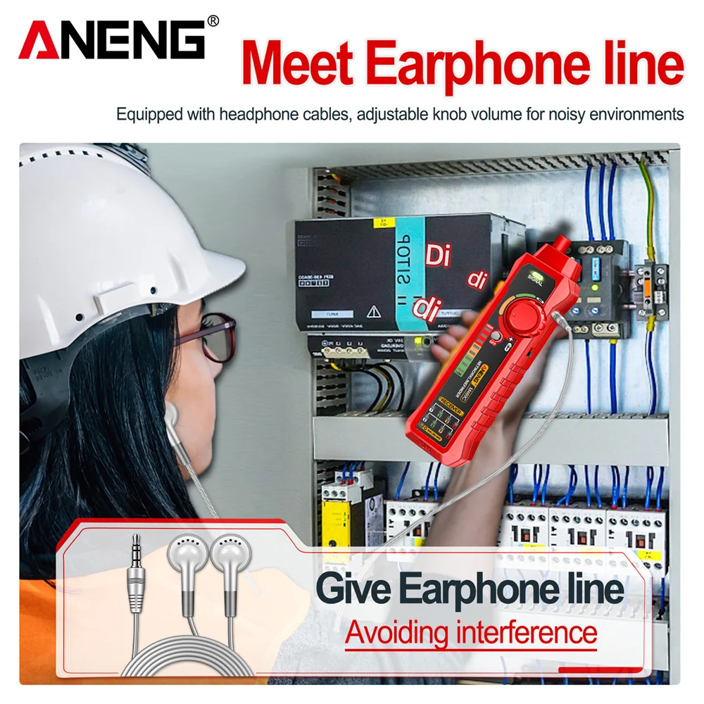 ANENG M469C Network Cable Tester RJ45 RJ11 LAN Cable Network Line Finder Test Proofreading Measure DC Repair Tool