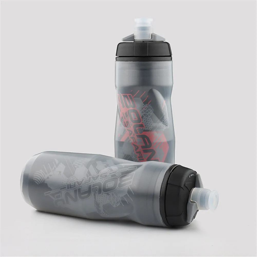 Botella de agua para bicicleta de montaña, recipiente deportivo con protección contra el calor y el hielo, equipo de ciclismo para exteriores, 600ml