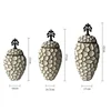 Ceramic Vase Geometric Diamond Check Flower Vase Floral Arrangement Accessories Ginger Jar Ceramic Checkmate Jar Home Decoration 5